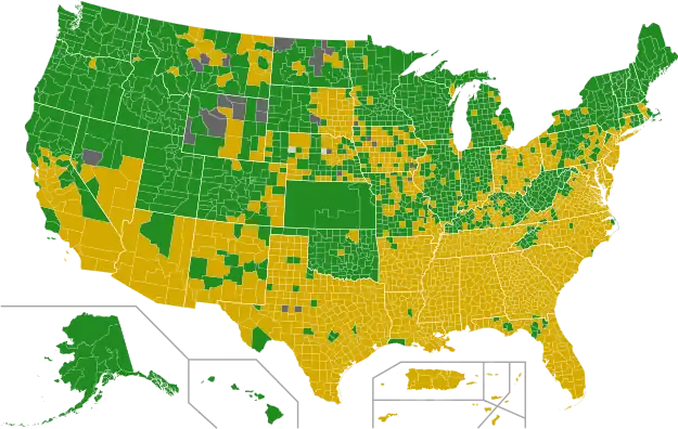 Results of popular vote, by county