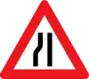 A43.2: Road narrows to the left