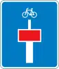 E18.1.1: Dead end with continuing cyclepath