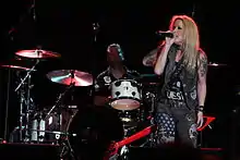 Leeflang in 2009, backing Lita Ford