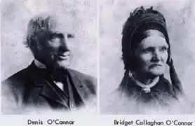 Dennis O'Connor, the father of Archbishop Denis O'Connor, with his second wife Bridget Callaghan