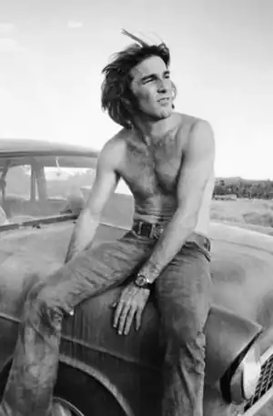 Wilson in a 1970 promotional shot for the film Two-Lane Blacktop