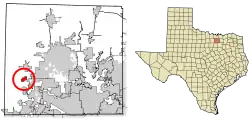 Location of DISH in Denton County, Texas