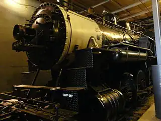 Chicago and North Western R-1 No. 444 inside the museum