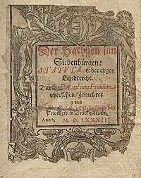 Der Sachssen inn Siebenbürgen (1583)
