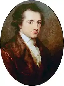 Goethe [at 38 years] (1787), oil on canvas, 64 x 52 cm., Goethe-Nationalmuseum, Weimar