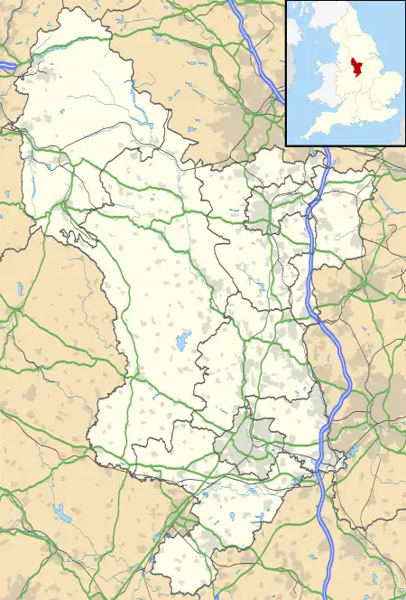 Pentrich is located in Derbyshire