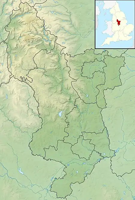 Toddbrook Reservoir is located in Derbyshire