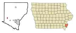 Location of Danville, Iowa