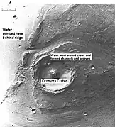 Lunae Palus quadrangle was eroded by large amounts of liquid water.