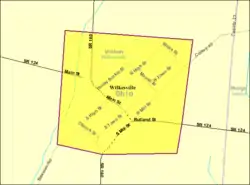 Detailed map of Wilkesville
