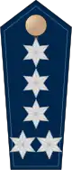 Blue epaulette with 5 silver stars