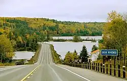 Highway 17 and Ottawa River at Deux-Rivières