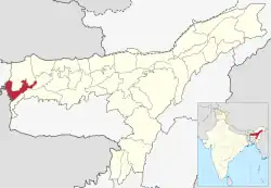 Location in Assam