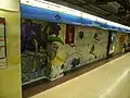 Mural at L5 Diagonal metro station