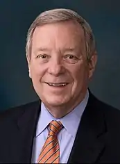 Dick Durbin smiling in an outdoor photo
