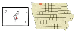 Location of Arnolds Park, Iowa