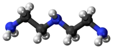 Ball and stick model of diethylenetriamine