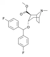 Difluoropine is a stimulant drug which acts as a more selective dopamine reuptake inhibitor than cocaine.