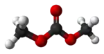 Ball-and-stick model of dimethyl carbonate