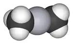 Space-filling model of dimethylmercury