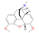 Chemical structure of dimethylmorphine.