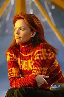 Dina Meyer as Barbara Gordon from the television series Birds of Prey.