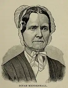 Sketch of a middle-aged white woman wearing a bonnet