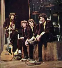 Dinamiti in 1969, from left to right: Dado Topić, Josip Boček, Alberto Krasnići, Ratko Divjak