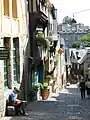 The Rue du Jerzual is a steep medieval street connecting Dinan to the river below.