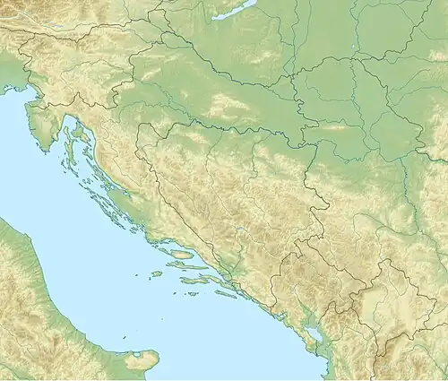 Klek (peninsula) is located in Dinaric Alps