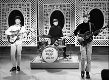 L-R: Billy Hinsche, Desi Arnaz Jr., and Dean Paul Martin, on The Dean Martin Show (1965).
