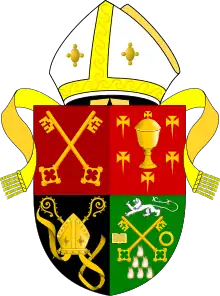 Coat of arms of the United Dioceses of Cashel, Waterford and Lismore with Ossory, Ferns and Leighlin