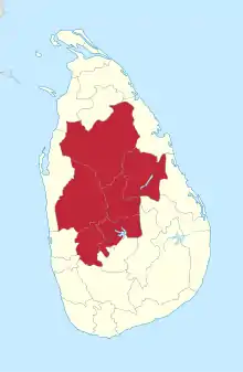 Map of the Diocese of Kurunegala