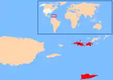 The U.S. Virgin Islands of Saint Thomas, Saint Croix and Saint John