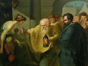 Diogenes Searching for an Honest Man (1780s)