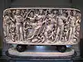 Roman marble sarcophagus with the Triumph of Dionysos and the Seasons (circa 260–270 AD)