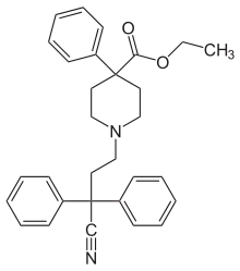 Chemical structure of Diphenoxylate.