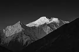 night view of diran peak bagrote valley gilgit