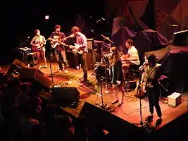 Dirty Projectors performing in 2009