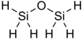 Structural formula of disiloxane with explicit hydrogens