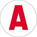 A French "A-disc". The letter "A" stands for apprenti ("learner")
