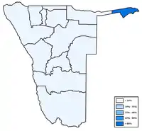 Distribution of Zambezi languages