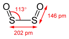 structure of disulfur dioxide, S2O2