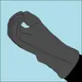 The OK sign also may be made without extending the fingers if wearing gloves.