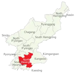 Location of North Hwanghae Province