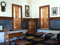 One-room schoolhouse interior