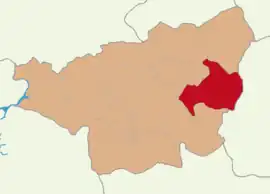 Map showing Silvan District in Diyarbakır Province