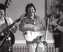 Disley (centre) at the 1981 Essex Festival, England