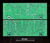 Plating of plated-through holes:Above – Top layerDown – Bottom layer